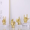 DOVDOV Peaceful Hand Gesture, Gold Hand Decoration, Gold Finger Figurine