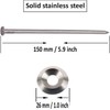 Heavy Duty Stainless Steel Patio Rug Stakes Low-Profile Mat Anchors