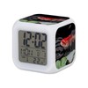 Fabulous Alarm Clock Cube Illuminated White - Red Fish on