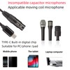 USB Microphone Cable, USB C Male to XLR Female Mic