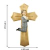 PlentifulHome This hand-carved off white resin crucifix statue is religious