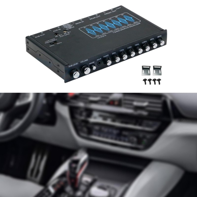 Ronyme 7 Band Car Audio Equalizer Graphic Equalizer for Car,