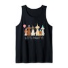 Let’s Pawty Cute Dogs Party Celebration Tank Top