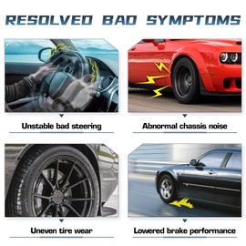 2WD Front Suspension Kit Upper & Lower Control Arms for Dodge Challenger 2008-2010, Charger 2006-2010, Magnum 2005-2008, for Chrysler 300 2005-2010 with Ball Joints Tie Rod Ends K620177 K620178 14Pcs