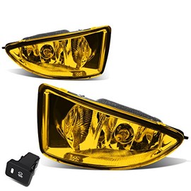 DNA Motoring Luz Antiniebla Delantera del Parachoques, Ámbar, FL-ZTL-183-AM [compatible con Honda Civic DX HX 04-05]