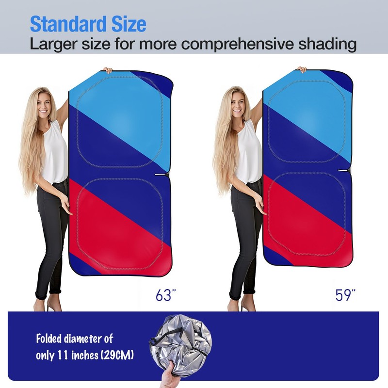 Car Windshield Sun Shade Blocks UV Rays Sun Visor Protector,