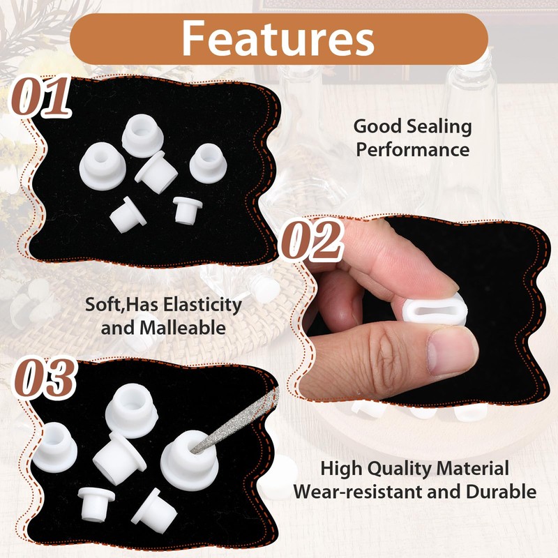 BOHUIZ 30 Pcs Salt and Pepper Stoppers Plugs, Silicone Salt
