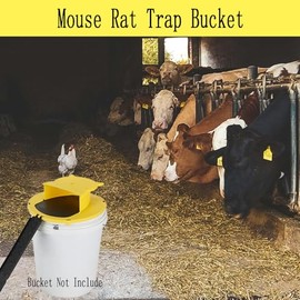 4 Pack Mouse Rat Trap Bucket,5 Gallon Mouses Rat Traps Indoor for Home,Reusable Mouse Catching Tool-Owl Style, Bucket Lid Rat Traps Indoor Outdoor[5 Gallon Buckets is NOT Included]
