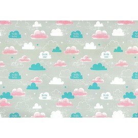 Gift Wrap for Newborn - Hello New Baby - Unisex Wrapping Paper for Boy or Girl - Gender Neutral