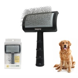 Slicker Brush for Dogs Cats, Long Pin Shedding Brush, Massage Grooming Wire Brush Pet Slicker Brush Pet Wire Brush Daily Use to Clean Loose Fur & Dirt