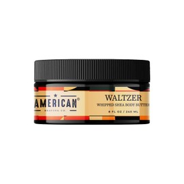 American Shaving Co. Waltzer Whipped Shea Body Butter 8 Oz, Made in USA, Gentle Formula, Quality Potent Ingredients, Non-GMO, GMP Certified, Cruelty-Free Products