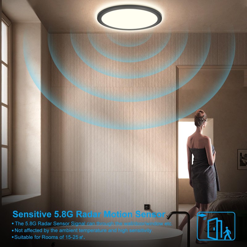 RDGOOD Sensor LED Ceiling Light Dimmable with Motion Sensor, 24