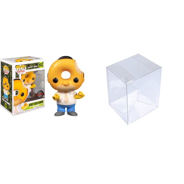 POP Funko Pop! The Simpsons Treehouse of Horror Donut Head Homer Special Edition Exclusive Bundled with Pop Protector,4 inches