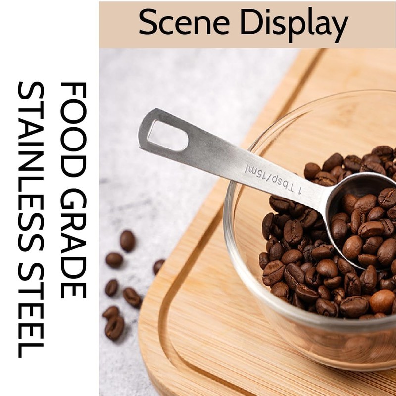 18/8 Stainless Steel Measuring Spoon, Metal Measuring Spoon for Baking