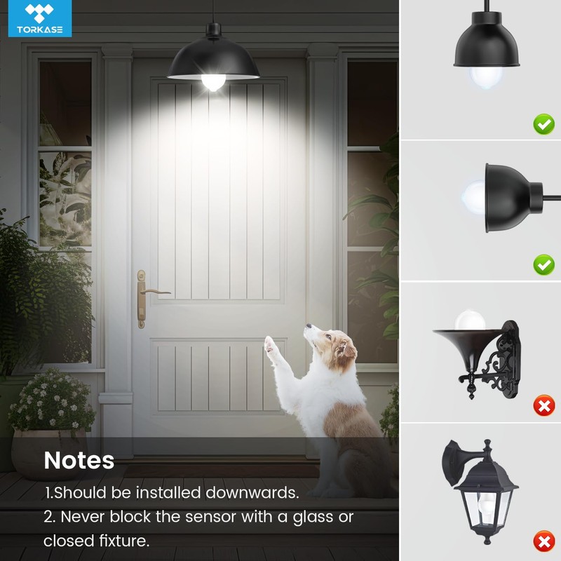Motion Sensor Light Bulbs, 13W (100Watt Equivalent), Motion Activated Dusk