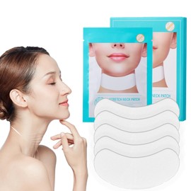 Anti-Falten Collagen Neck Mask, Halsmasken für Halsstraffung und Feine Linie, Hydrogel Stretch Neck Patches, Feuchtigkeitsspendend Nacken Maske, 5PCS Faltenlift Patches für Frauen