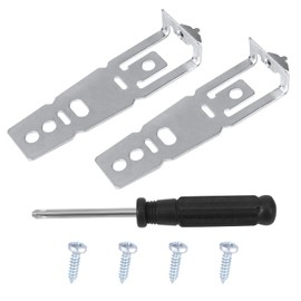 2pcs WD01X27759 Dishwasher Mounting Brackets Kit, Under Counter Installation Clips with Screws & Screwdriver Universal Dishwasher Mount Clips Replacement Part for GE Hotpoint Accessories