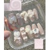 Blur Chiffon Magnet Magnet Handmade Nail Tips - Square /
