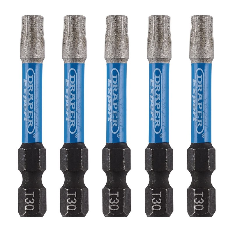 Draper 05656 TX-Star Impact Screwdriver Bits, T30 x 50mm (Pack