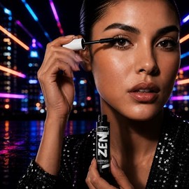 Farmasi Zen Extension Lash Mascara, Volumizing, Defining, Blackest, 2-Pack | Silicone Brush, Defining Effect, Separated Look, Lightweight Feel, Clump-