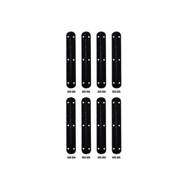 QCAA Solid Brass 180 Degree Wooden Jewery Box Hinge, Cabinet Closet Hinge, 102mm x 18mm(4.02" x 0.71"), Matte Black, Made in Taiwan, 2 Pack