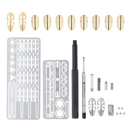 DAREWORKS Stainless Steel Ballpoint Pen + Scale Armor Parts Assembly.Craft Silver (Body) / Gold (Parts) 5.7 x 0.4 inches (144 x 10 mm)