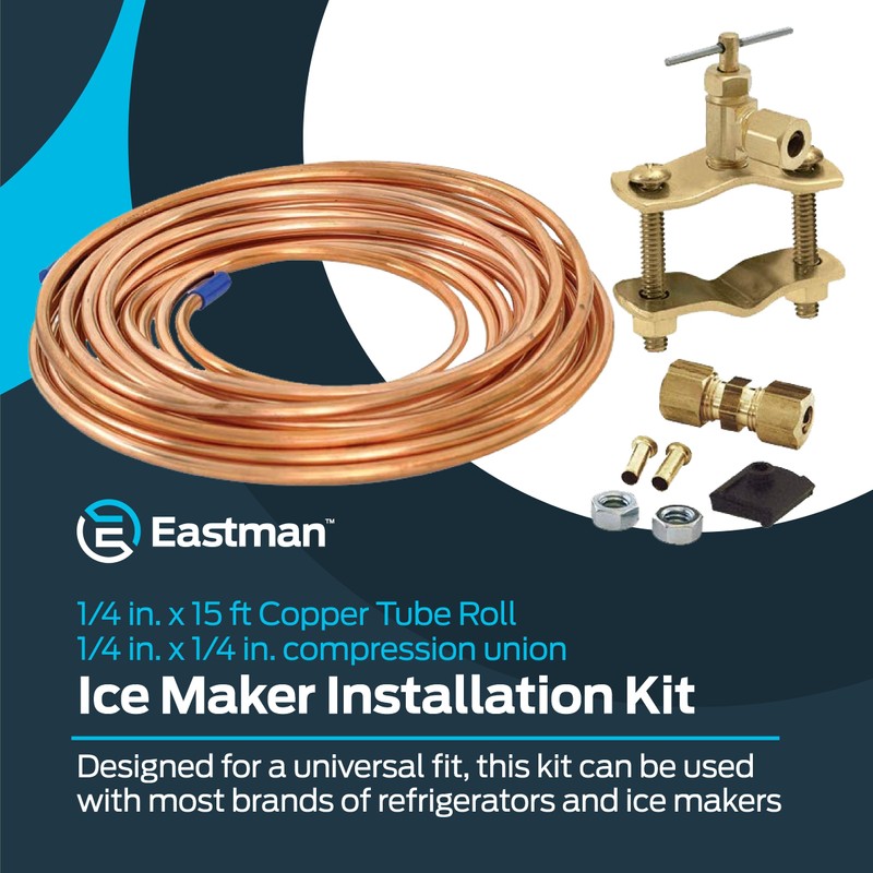 Eastman Ice Maker Installation Kit, 1/4 Inch x 15 Foot