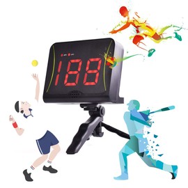 Oye Baseball Speed Radar Speed Meter and Ball Speed Radar with Red LED Indicator, Shooting Speed Radar with MPH and KPH Measurement, Freestanding Radar for Hockey, Football