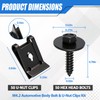 Otoolling 100 Pcs M4.2 U-Nut Clips & Hex Head Screws