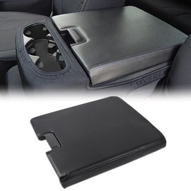 PIT66 Center Console Lid Armrest Cover, Compatible with 2008-2014 Chevy Silverado GMC Sierra/ 07-13 Tahoe Avalanche Yukon(XL), Black, OEM Number 20864151, 20864153, 20864154