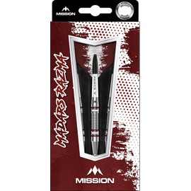 Mission | Madars Razma Darts | Steel Tip Darts Set | 95% Tungsten Barrel | Includes Dart Flights and Stems | Available in Multiple Weights. (23, Grams)