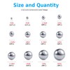 Breezliy 304 Stainless Steel Ball 620Pcs 1-8mm Metric Precision Assorted