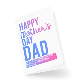 Funny Mother's Day Cards - Happy Mother's Day Dad - Mother's Day Card for Dad - Dad Cards - Dad Appreciation Card - Single Dad - CBH1584