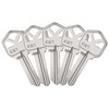 KW1 Blank Key Blanks, Pack of 100 Uncut Blank Keys