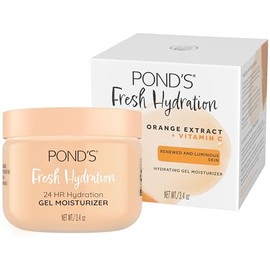 POND'S Crema hidratante en gel de hidratación fresca, hidratación 24 horas con extracto de naranja y vitamina C, hidratante facial sin alcohol ni aceite, probado por dermatólogos, 3.4 onzas