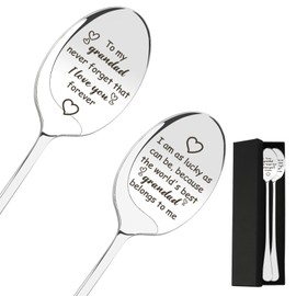 Grandad Gifts from Granddaughter Spoon,Grandad Fathers Day Birthday Christmas Gifts Memorial Gift Present from Grandchildren