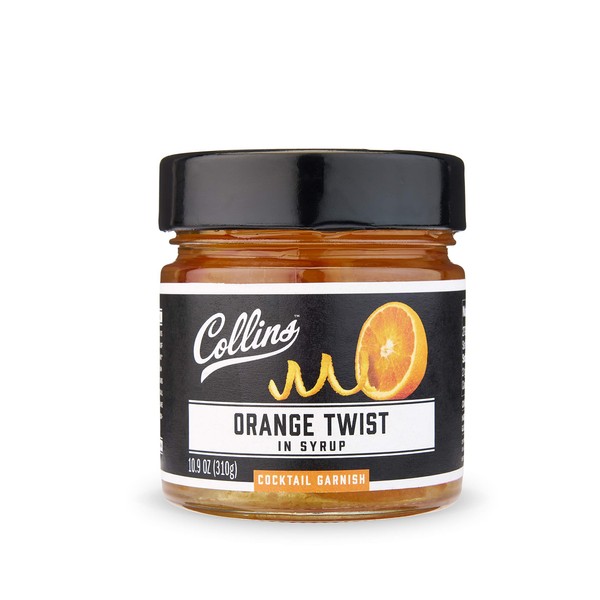 Collins 10 oz. Orange Twist in Syrup Garnishes, 10.9 Ounce