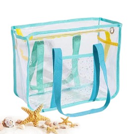 Shopping Tote Bag,Girls' Waterproof Shoulder Purse | Portable Women's Clear Tote Pouch for Swim, Gym, Shopping, Travel