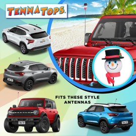 Tenna Tops Frosty Snowman Car Decor Antenna Topper Auto Accessory