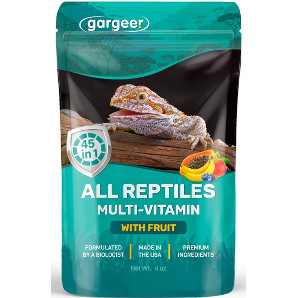 Gargeer 4oz Reptile Multi-Vitamin Supplement. Premium Ingredients, Rich with Organic