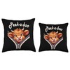 Funny - Peek-a-boo - Cow Throw Pillow