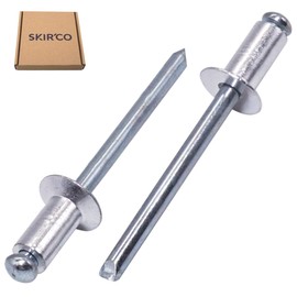 SKIR'CO Countersunk Aluminium Blind Rivets 4.8 x 10 mm Steel Mandrel Pop Rivets Pack of 50