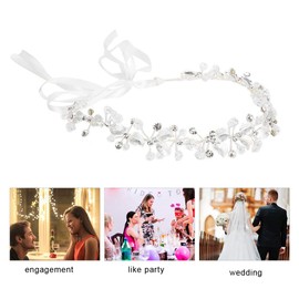 Rhinestone Decoration Headwear, Bride Flower Headband Accessories with Beads and Crystals, Wedding Hair Decoration Crown Headband Jewellery