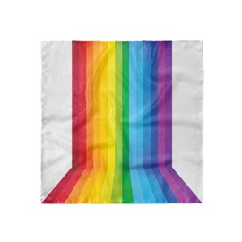 Ambesonne Pride Head Scarf, Shade of Rainbow Colors Line, Hair Wrap, 35" X 35"