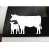 Cow & Calf Decal | Ranch Car Sticker | 6.5"