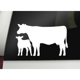 Cow & Calf Decal | Ranch Car Sticker | 6.5" x 4" Size | Made in USA