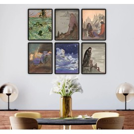Unbranded Wall Art Home Vintage Decor Pamela Colman Smith Tarot Artist Painting 6 Prints