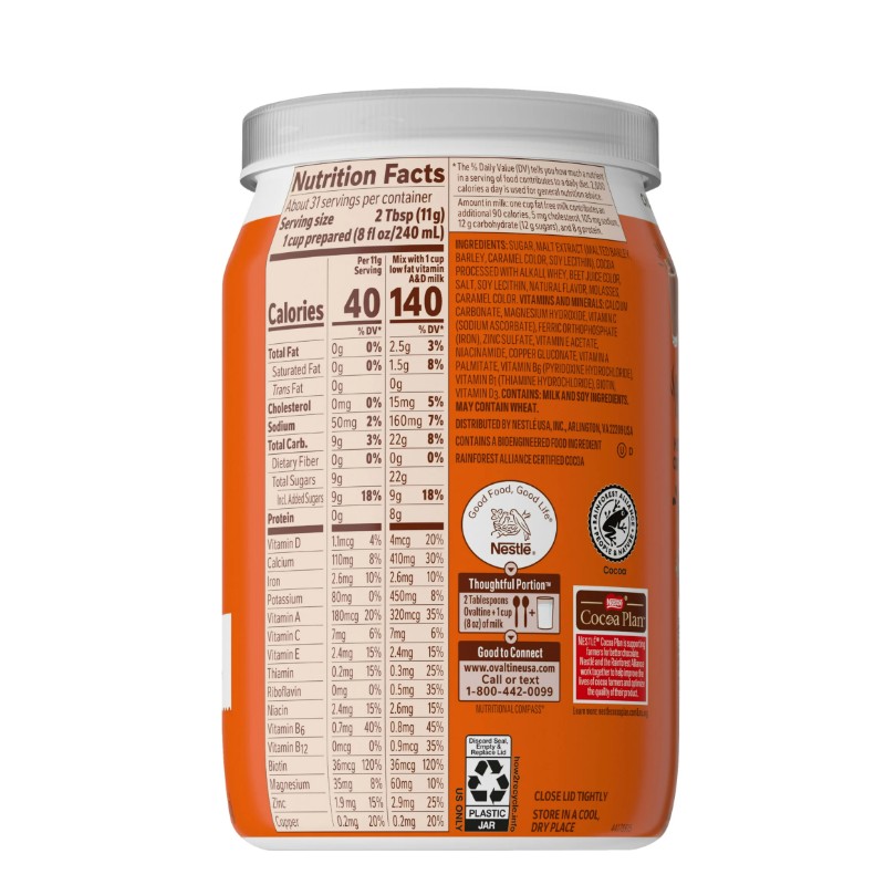 Ovaltine Chocolate Malt Powdered Drink Mix 12 oz x 2