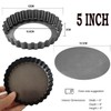 12 Pack 5 Inch Mini Tart Pans with Removable Bottom