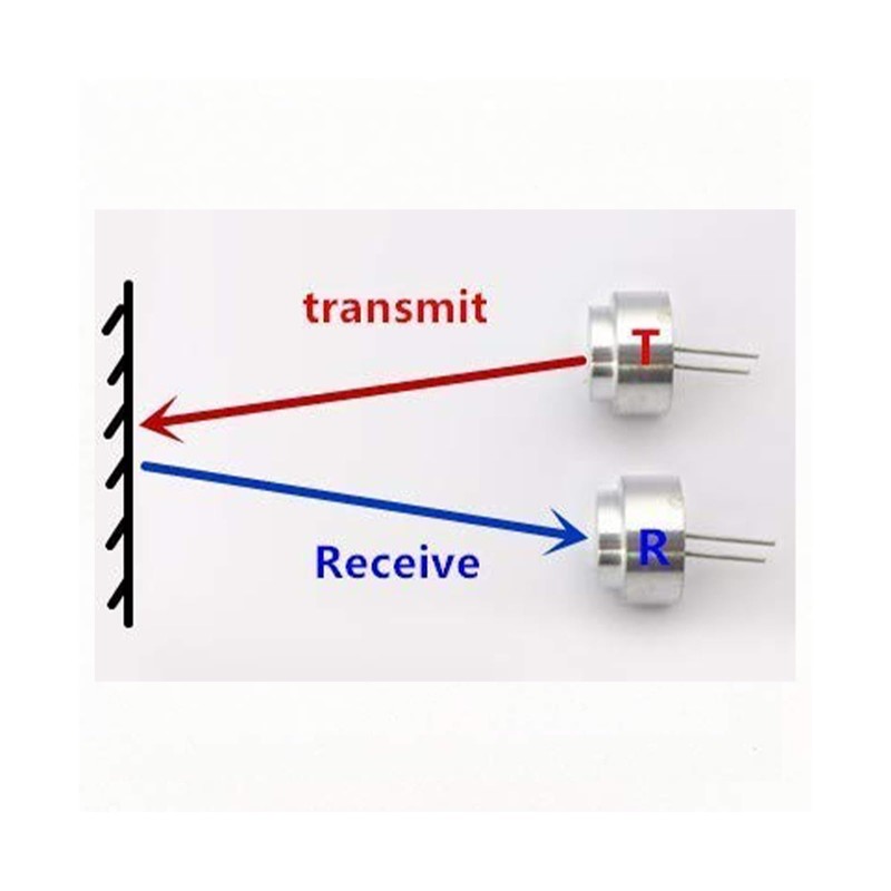 hiBCTR 20PCS TCT40-16R/T 16mm Split Ultrasonic Sensor Probe Kit -